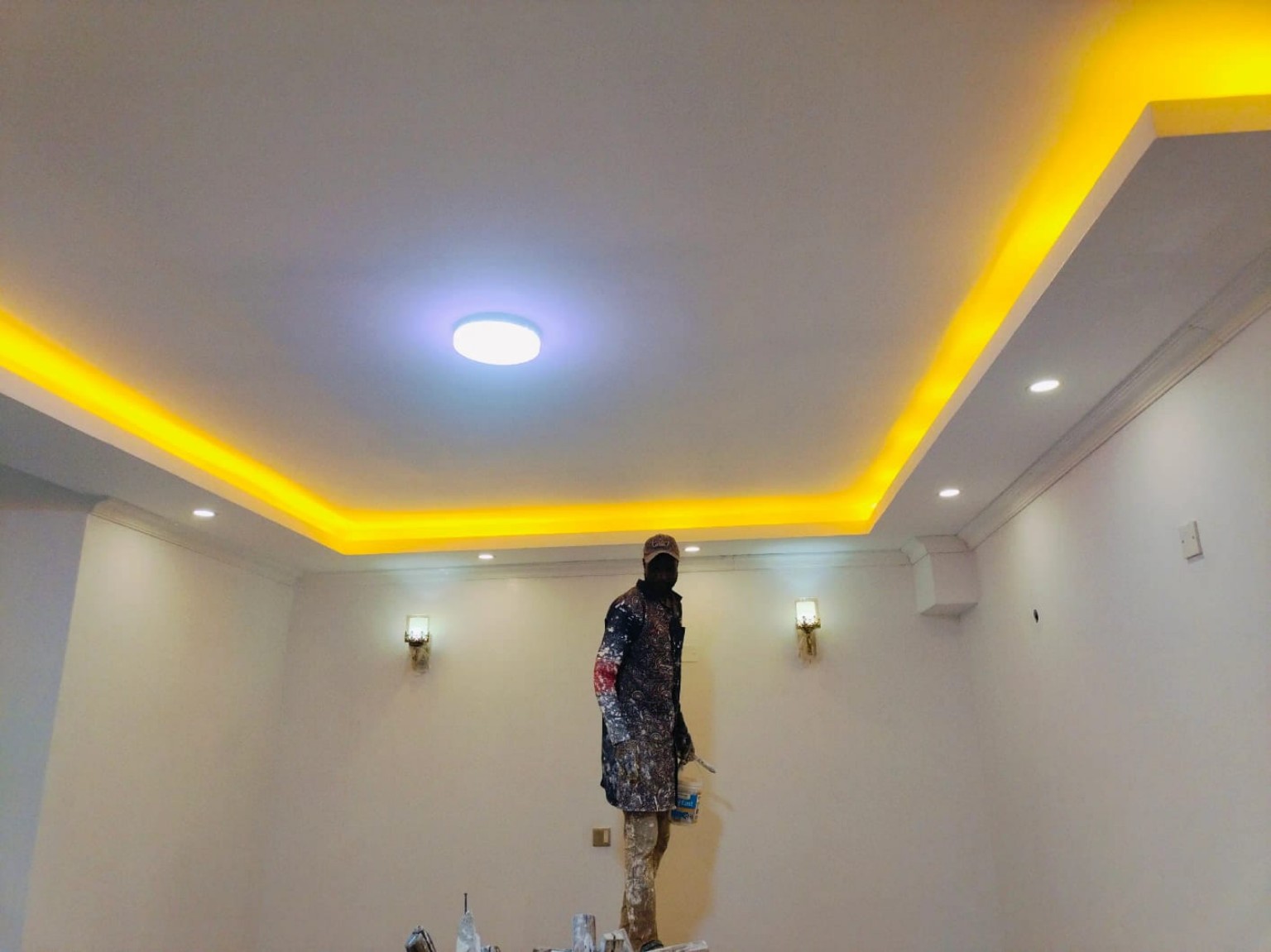 Interior ceiling lighting project