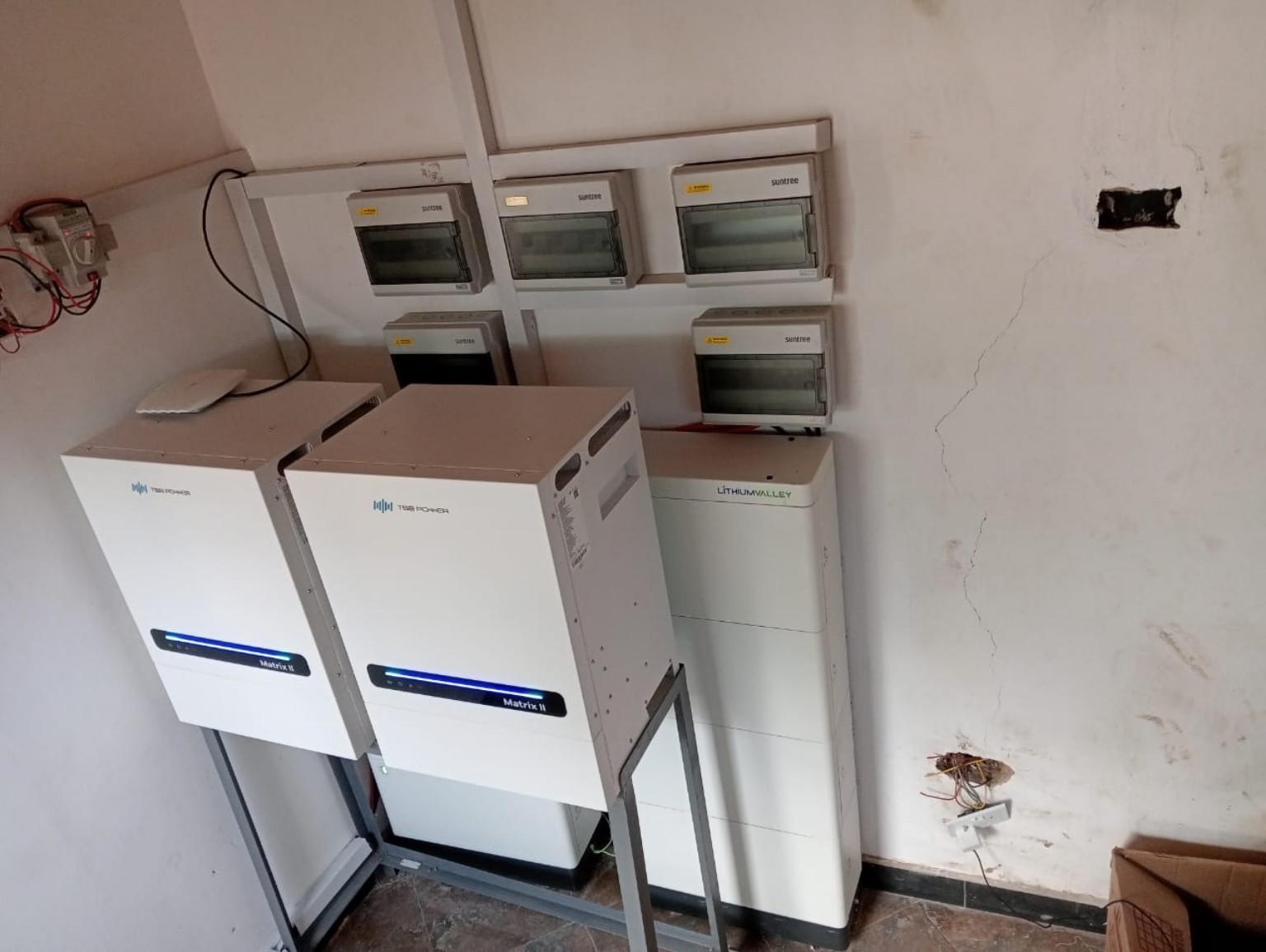 Solar battery installation project